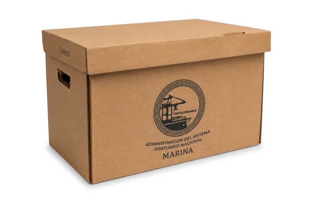 Caja para archivo con impresión para la Administración del Sistema Portuario Nacional Marina, Topolobampo