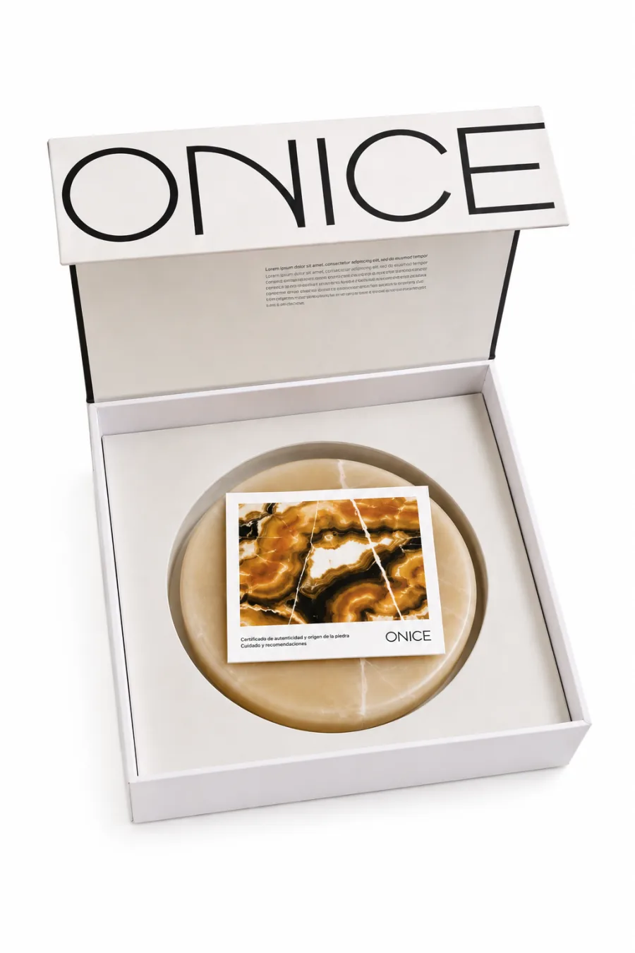 Caja premium personalizada con certificado de autenticidad